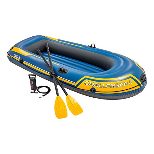 Schlauchboot | Schlauchboot in blau-gelb | bau-gelbes Schlauchboot